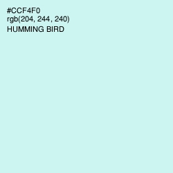 #CCF4F0 - Humming Bird Color Image
